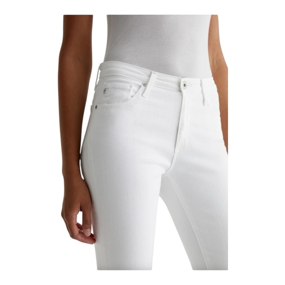 AG Adriano Goldschmied The Prima White Mid Rise Cigarette Skinny Jeans size 27 - Picture 2 of 14